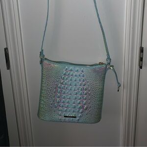 Rainbow shiny alligator Brahmin crossbody